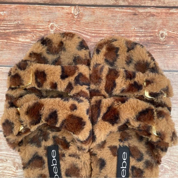 Bebe Fanny Womens Faux Fur Footbed Slide Sandals size 7 - Picture 10 of 15